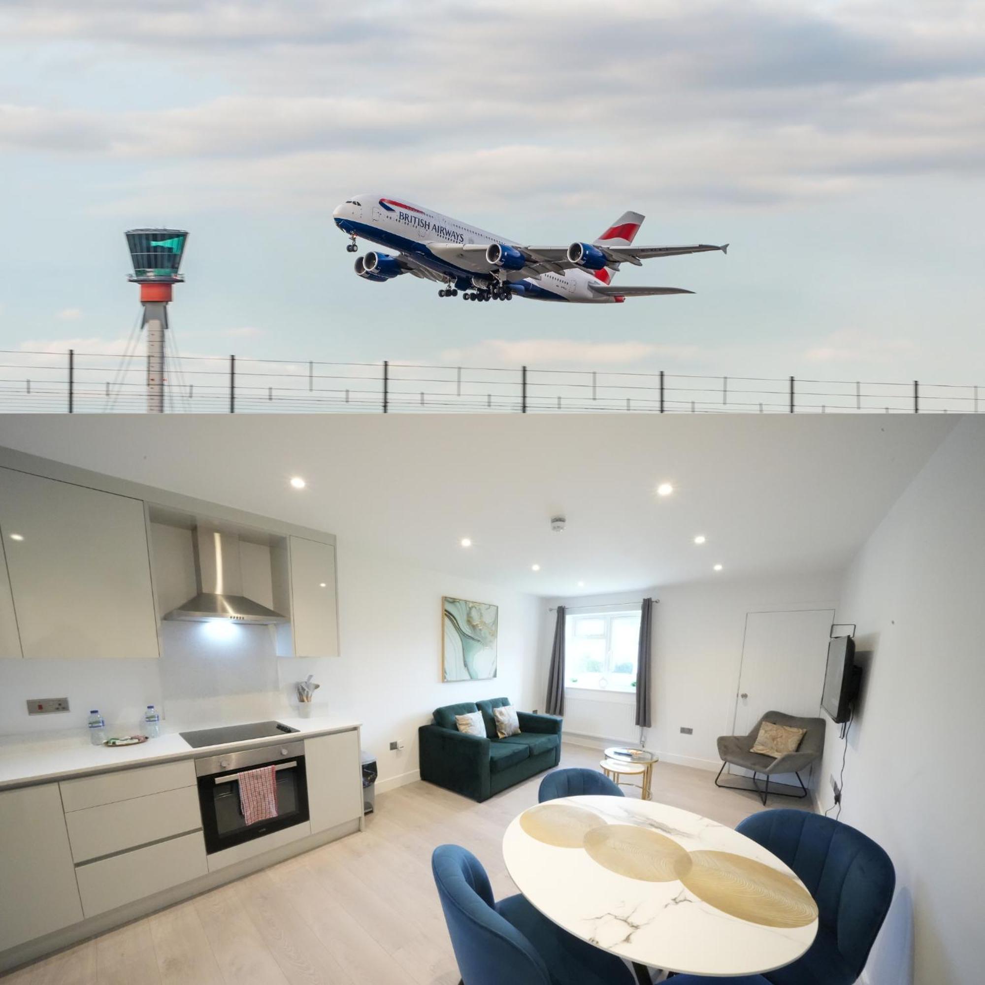 10 Min Drive To Airport - Free Parking - 15 Min Bus Ride - Ev Charge Available Apartment Stanwell ภายนอก รูปภาพ